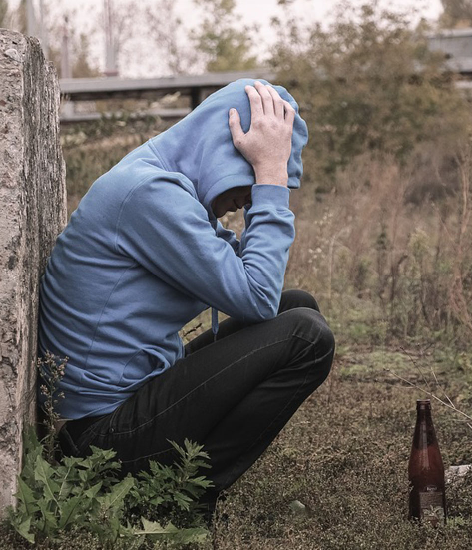 Person Fighting Alcoholism Person Fighting Alcoholism